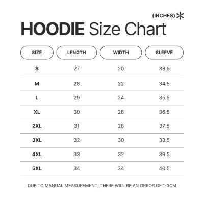 Hoodie Size Chart - IVE Store