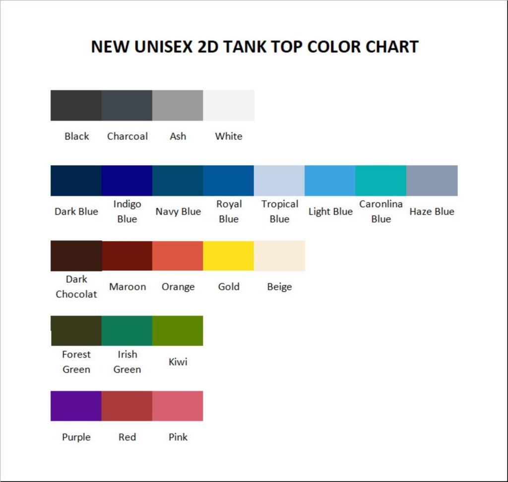 tank top color chart - IVE Store