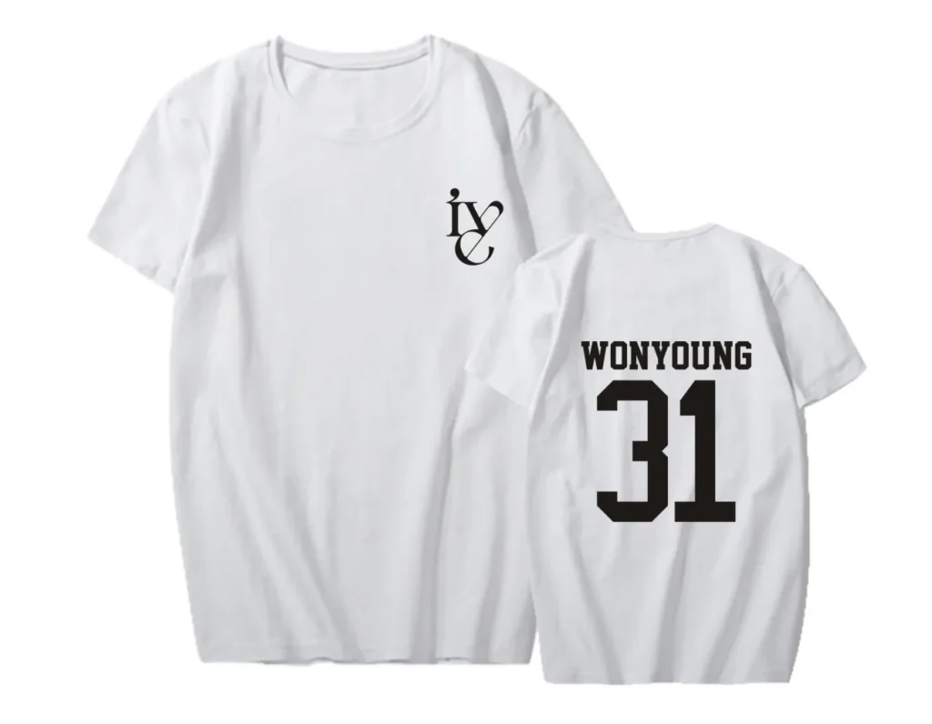 IVE T Shirt Kpop Women Men Summer Short Sleeve Tee Tops Yujin Gaeul Wonyoung LIZ Rei 10 - IVE Store