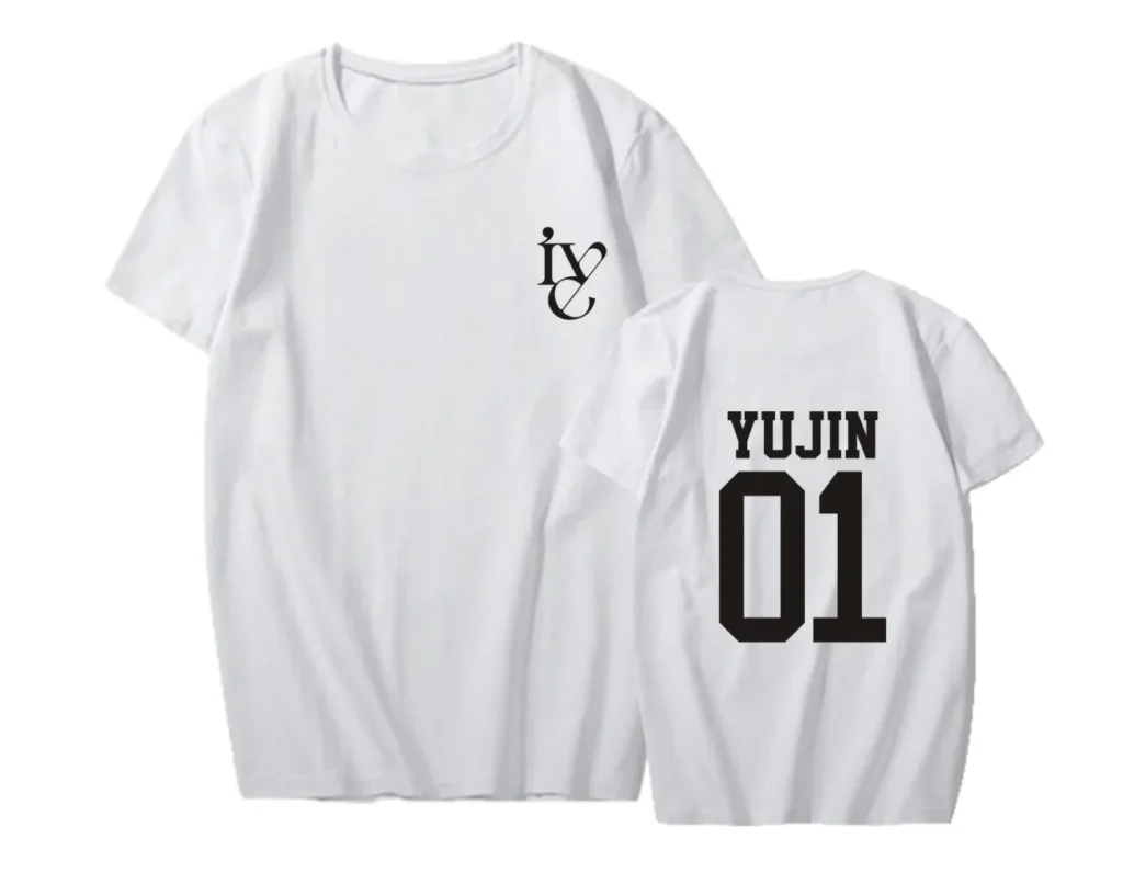 IVE T Shirt Kpop Women Men Summer Short Sleeve Tee Tops Yujin Gaeul Wonyoung LIZ Rei - IVE Store