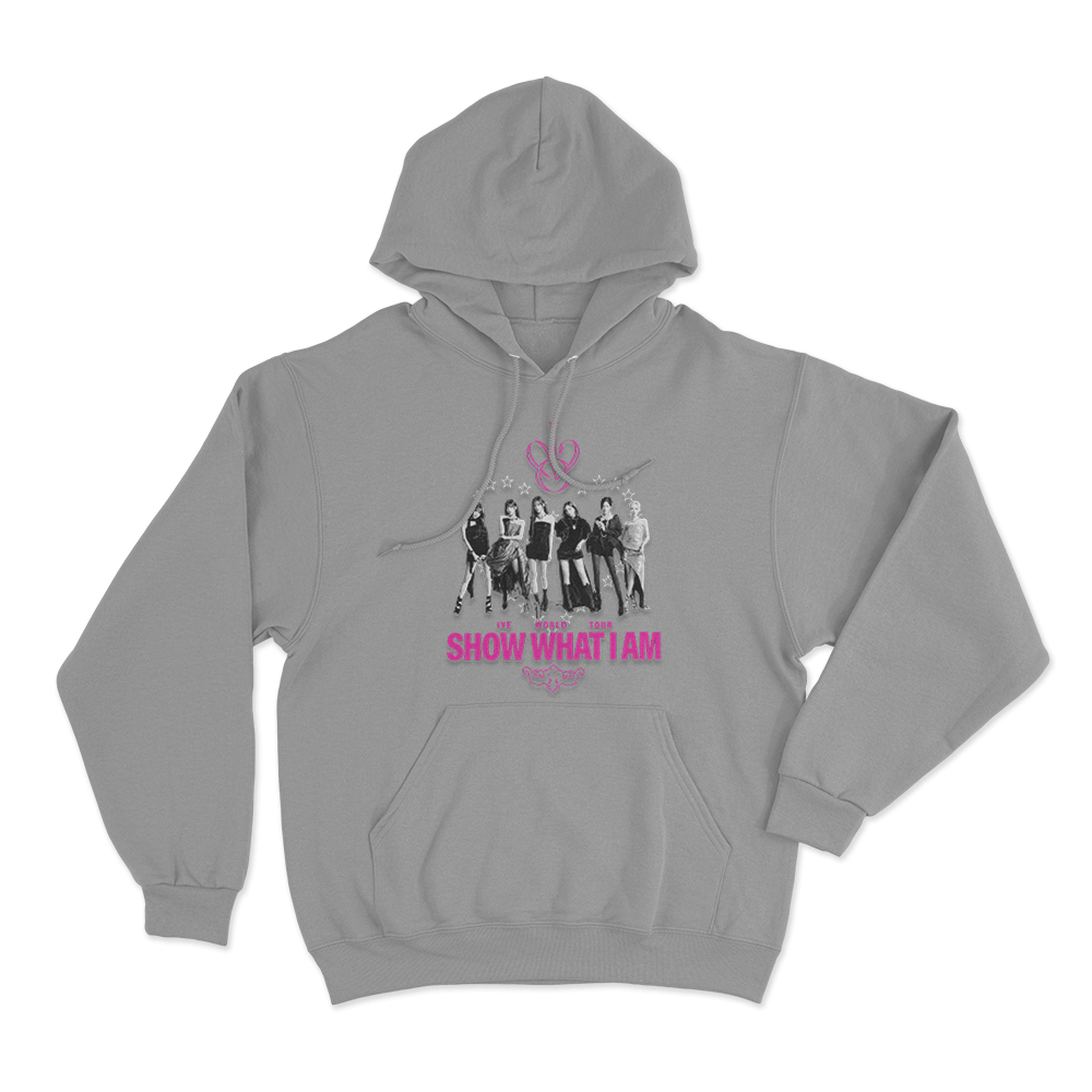 IVE Icon Heart Tour Unisex Hoodie Grey IVE Icon Heart Tour Unisex Hoodie Grey
