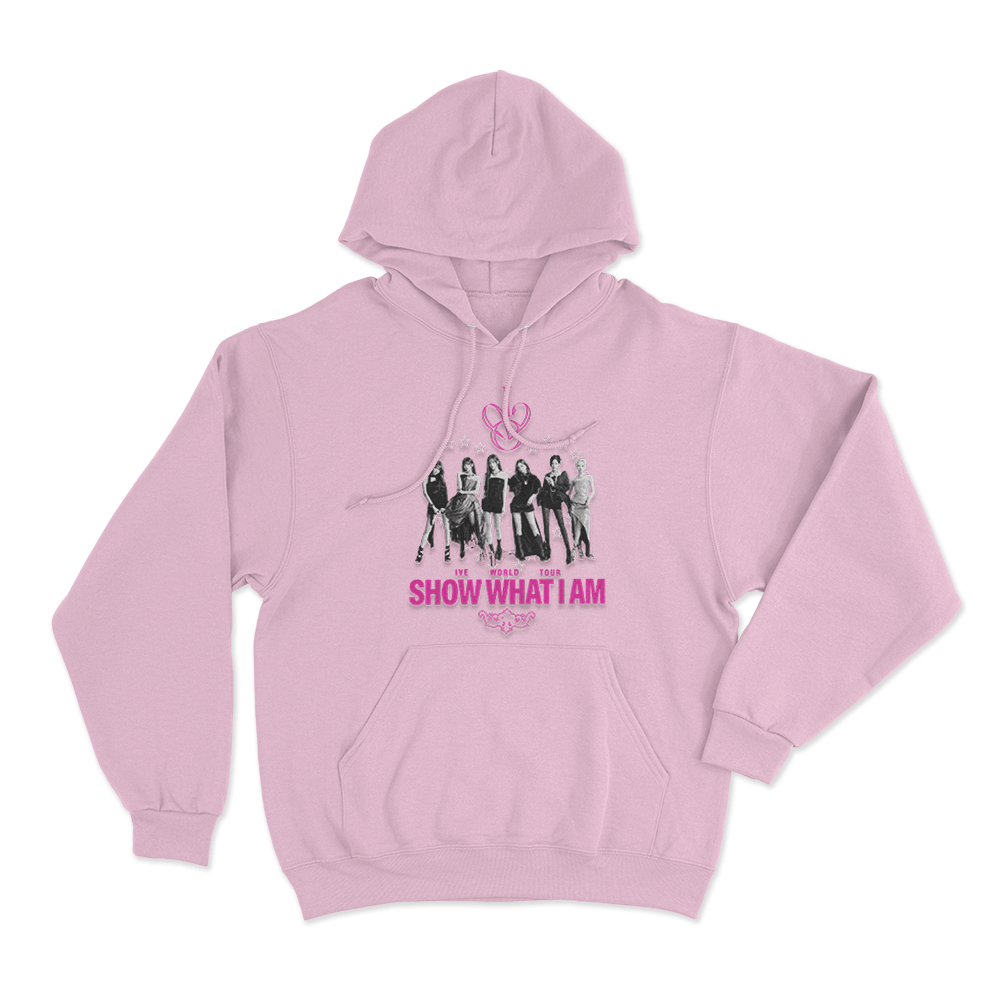 IVE Icon Heart Tour Unisex Hoodie Pink IVE Icon Heart Tour Unisex Hoodie Pink