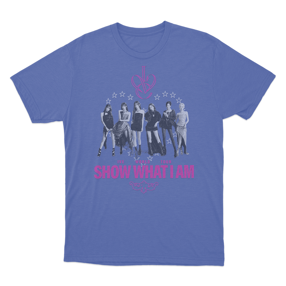 IVE Icon Heart Tour Unisex T Shirt Blue IVE Icon Heart Tour Unisex T Shirt Blue