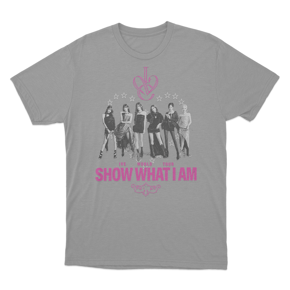 IVE Icon Heart Tour Unisex T Shirt Grey IVE Icon Heart Tour Unisex T Shirt Grey