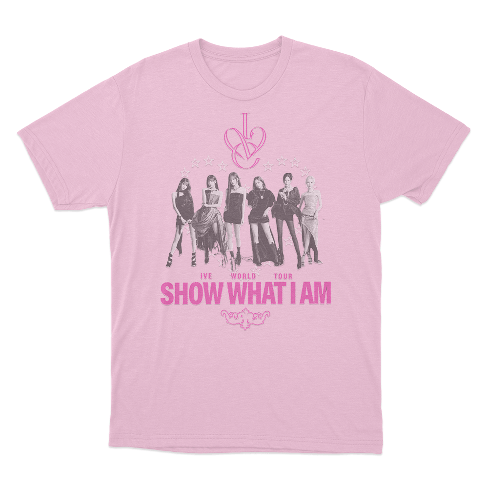 IVE Icon Heart Tour Unisex T Shirt Pink IVE Icon Heart Tour Unisex T Shirt Pink