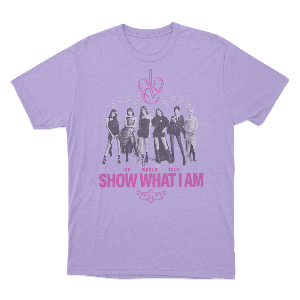 IVE Icon Heart Tour Unisex T Shirt Purple IVE Icon Heart Tour Unisex T Shirt Purple