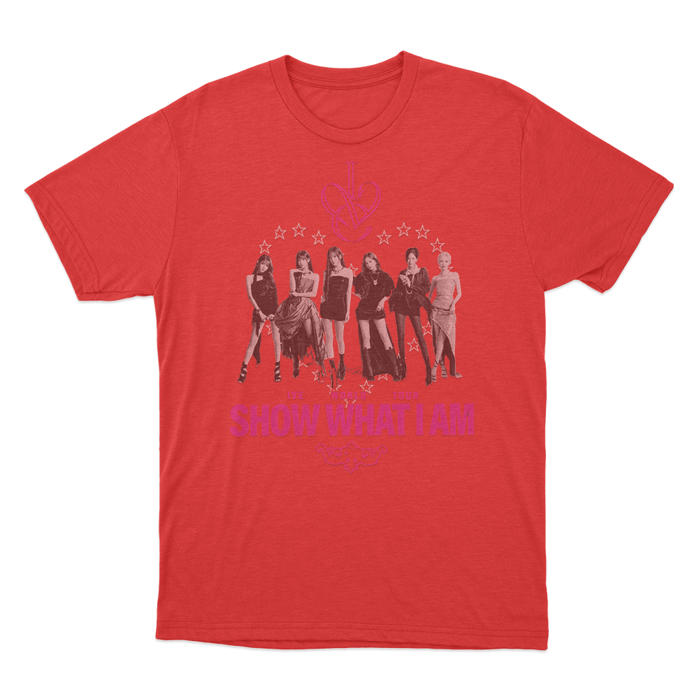 IVE Icon Heart Tour Unisex T Shirt Red IVE Icon Heart Tour Unisex T Shirt Red