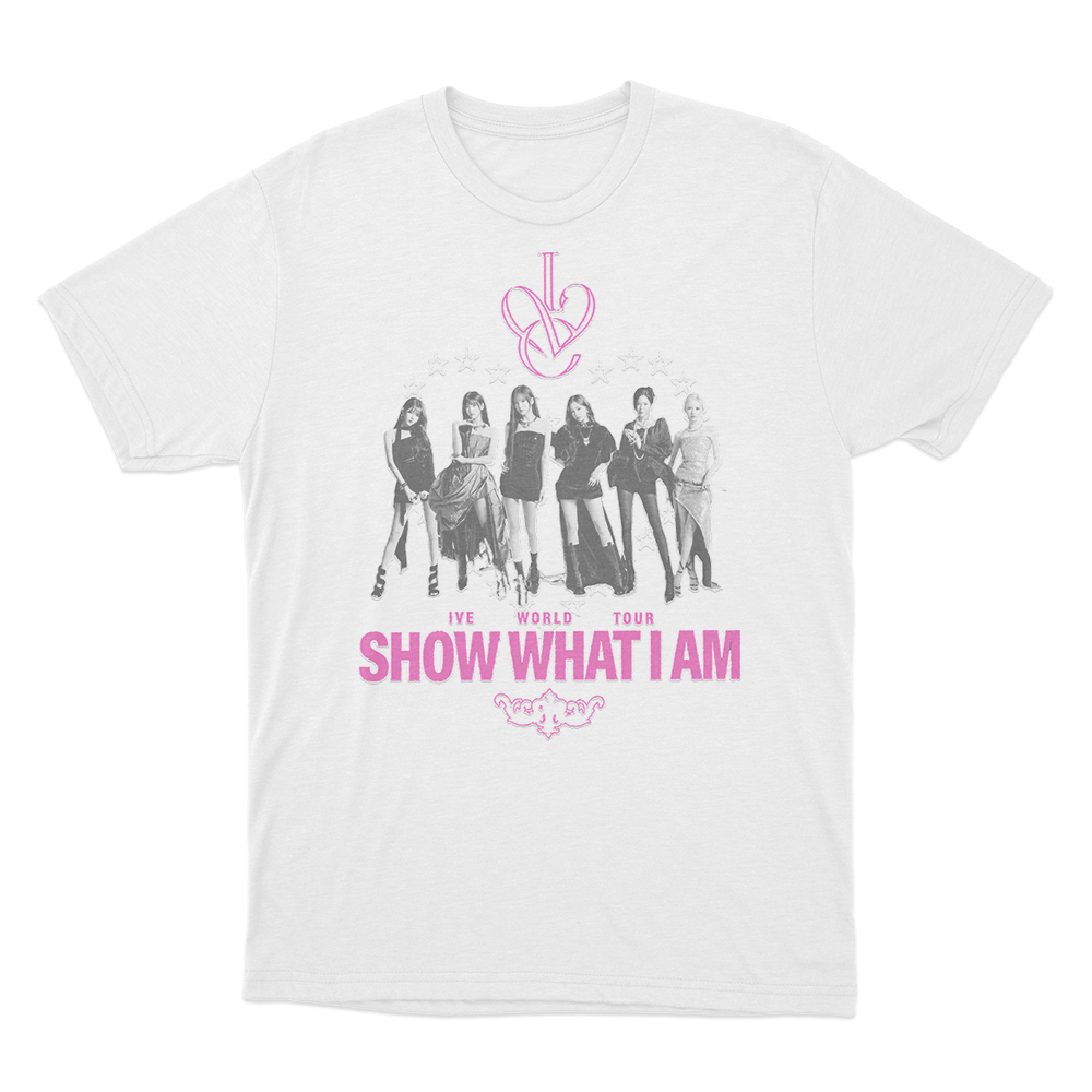 IVE Icon Heart Tour Unisex T Shirt White IVE Icon Heart Tour Unisex T Shirt White