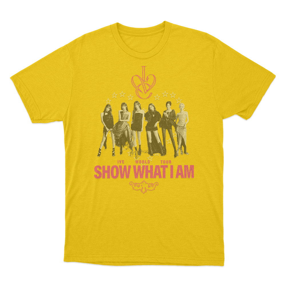 IVE Icon Heart Tour Unisex T Shirt Yellow IVE Icon Heart Tour Unisex T Shirt Yellow