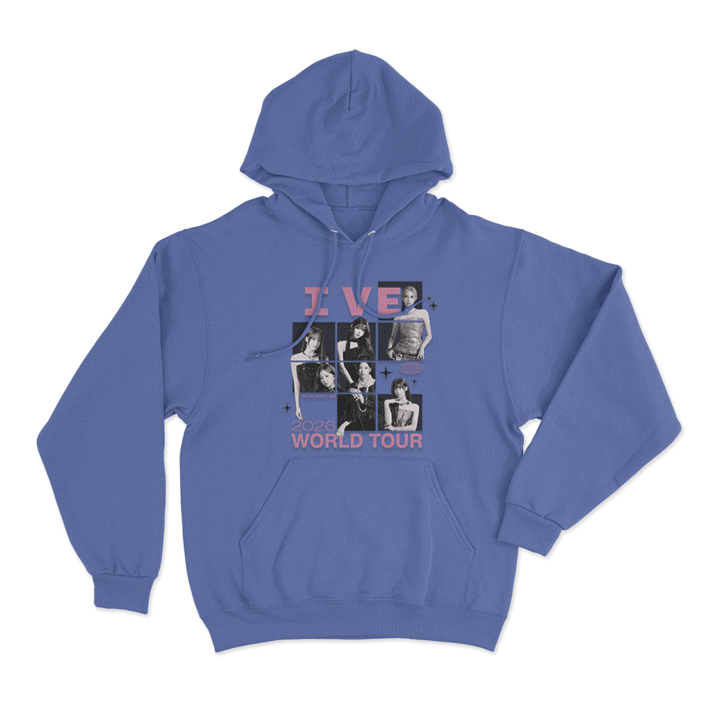 IVE Photo Collage Tour Unisex Hoodie Blue IVE Photo Collage Tour Unisex Hoodie Blue