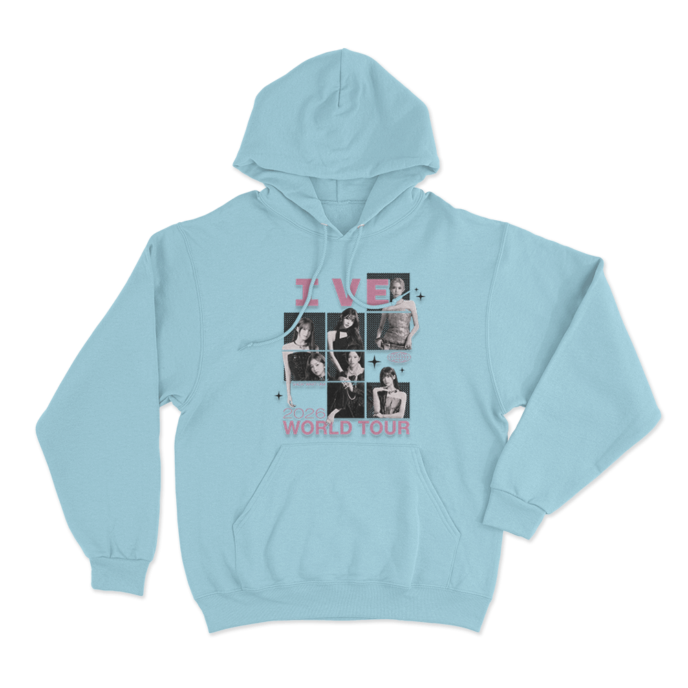 IVE Photo Collage Tour Unisex Hoodie Sky Blue IVE Photo Collage Tour Unisex Hoodie Sky Blue