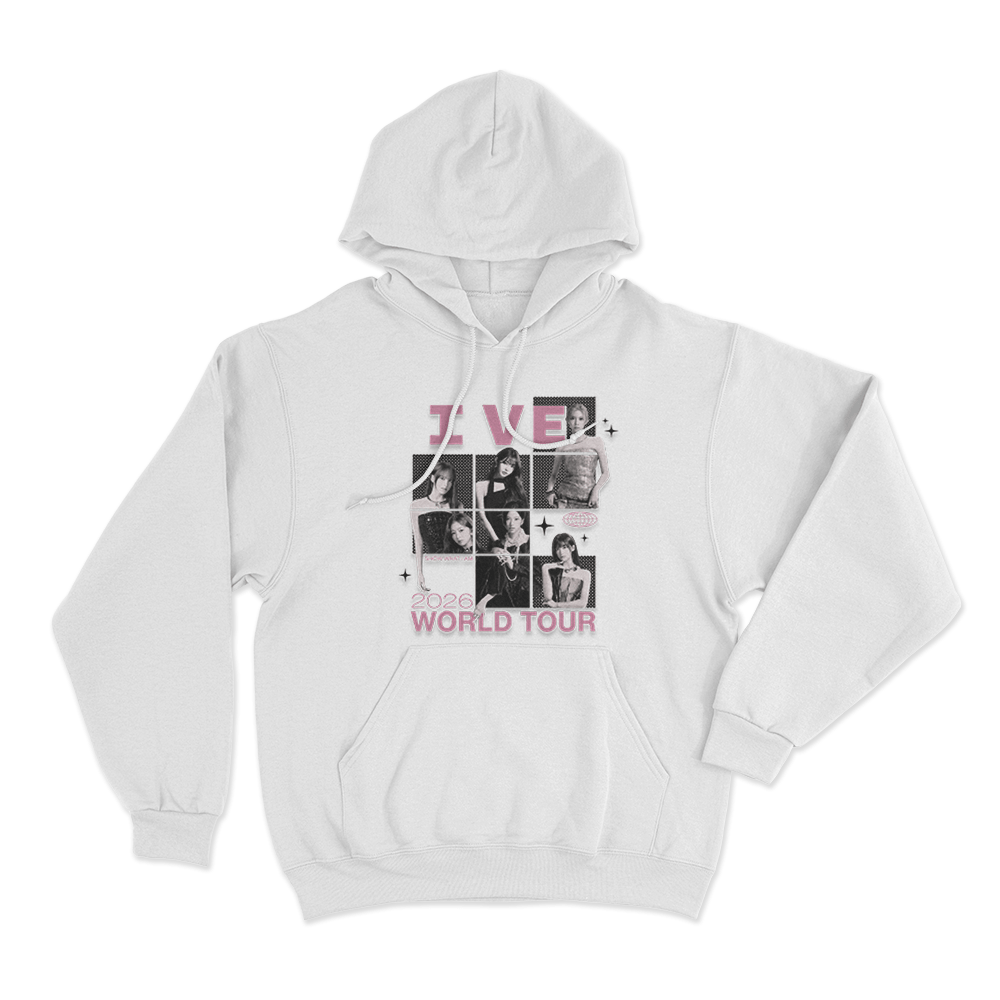 IVE Photo Collage Tour Unisex Hoodie White IVE Photo Collage Tour Unisex Hoodie White