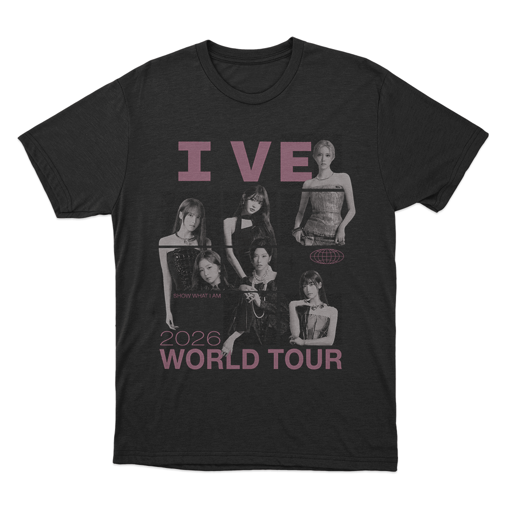 IVE Photo Collage Tour Unisex T Shirt Black IVE Photo Collage Tour Unisex T Shirt Black