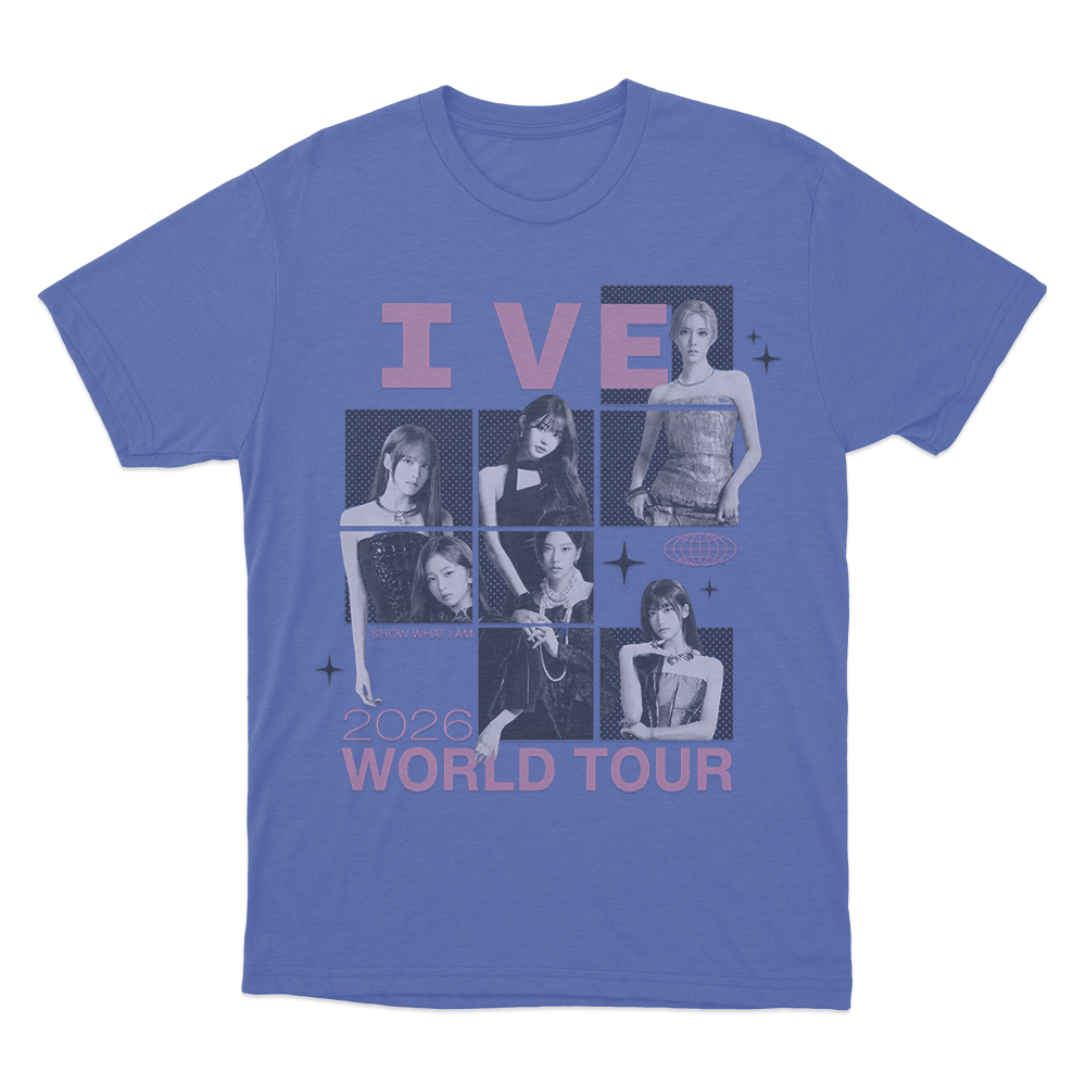 IVE Photo Collage Tour Unisex T Shirt Blue IVE Photo Collage Tour Unisex T Shirt Blue