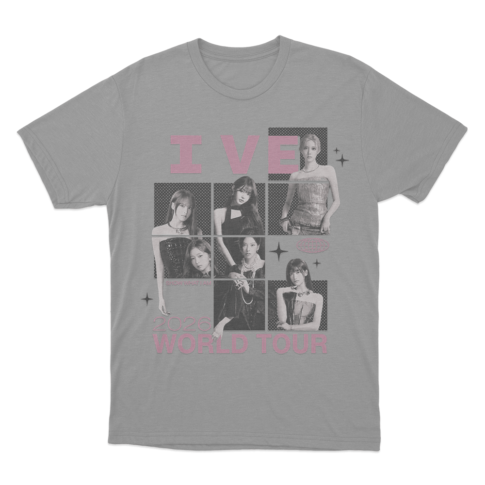 IVE Photo Collage Tour Unisex T Shirt Grey IVE Photo Collage Tour Unisex T Shirt Grey