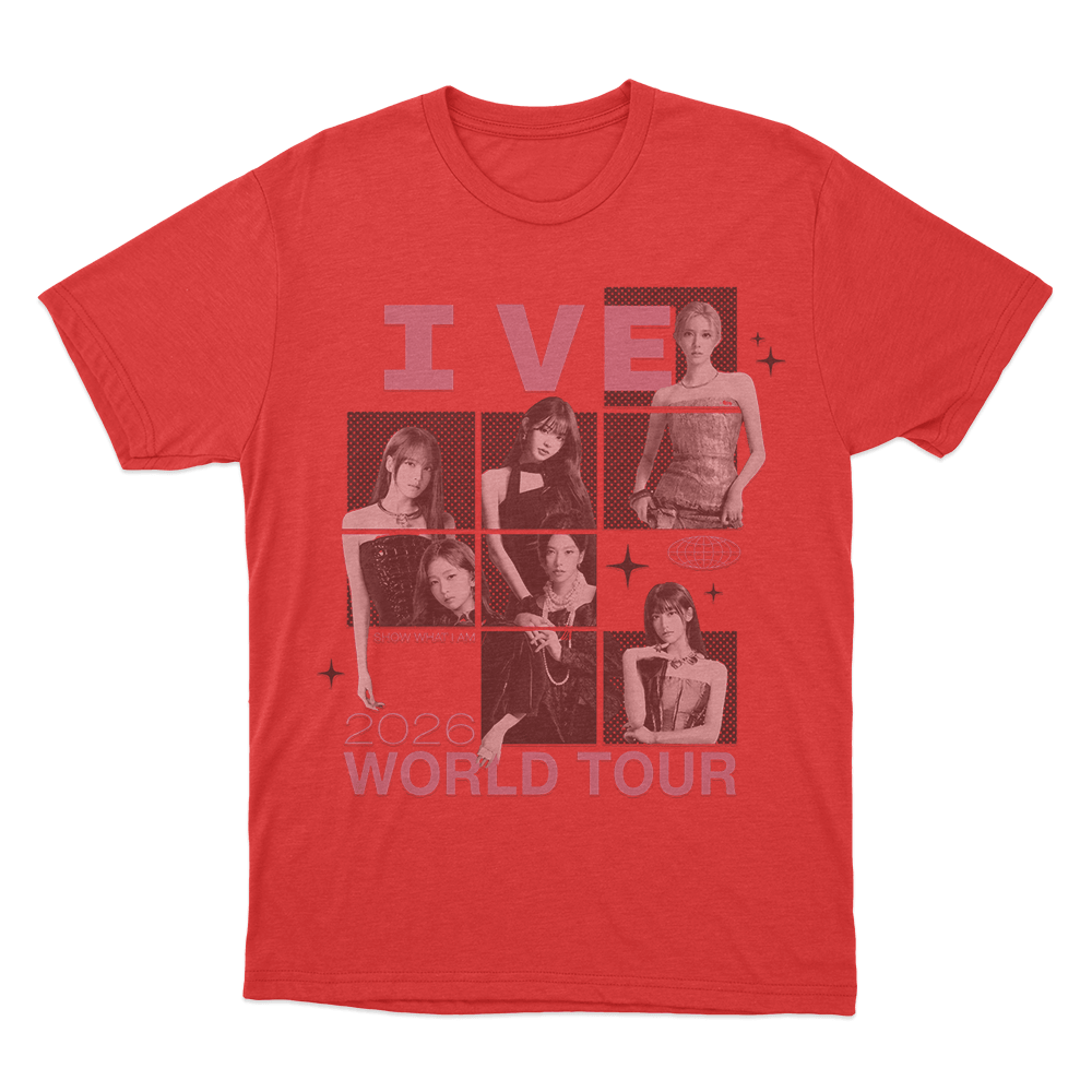 IVE Photo Collage Tour Unisex T Shirt Red IVE Photo Collage Tour Unisex T Shirt Red