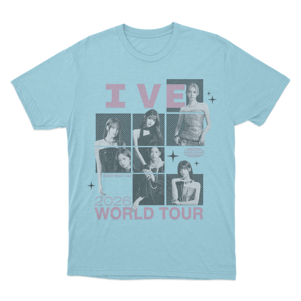 IVE Photo Collage Tour Unisex T Shirt Sky Blue IVE Photo Collage Tour Unisex T Shirt Sky Blue