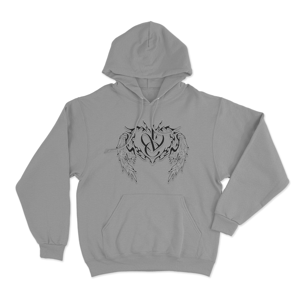 IVE Tribal Heart CrestUnisex Hoodie Grey IVE Tribal Heart CrestUnisex Hoodie Grey