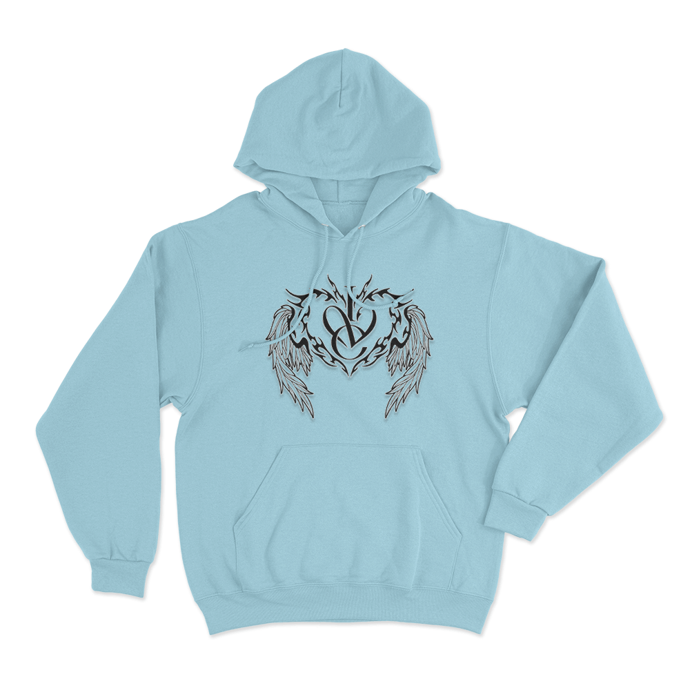 IVE Tribal Heart CrestUnisex Hoodie Sky Blue IVE Tribal Heart CrestUnisex Hoodie Sky Blue