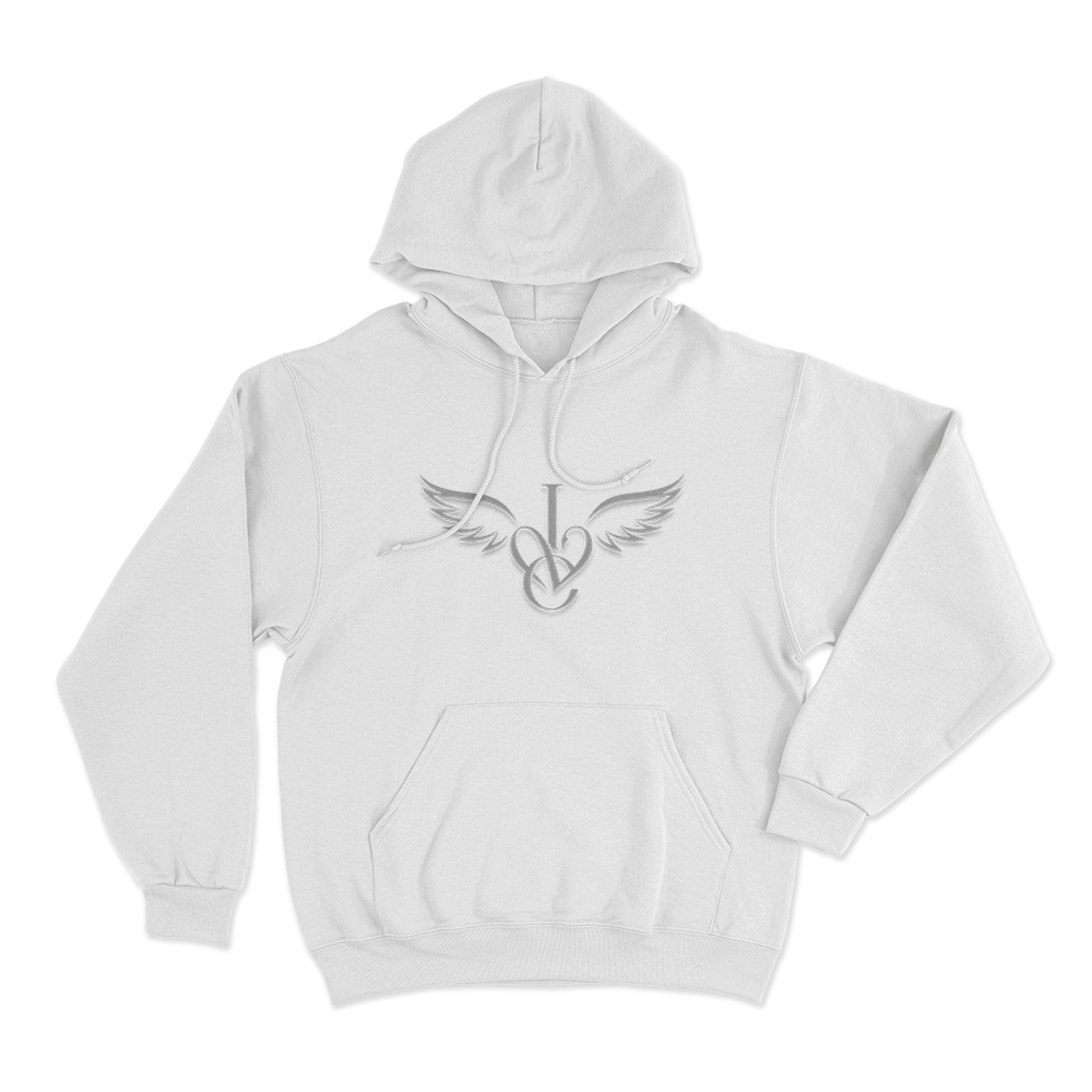 IVE Winged Crest Unisex Hoodie White IVE Winged Crest Unisex Hoodie White
