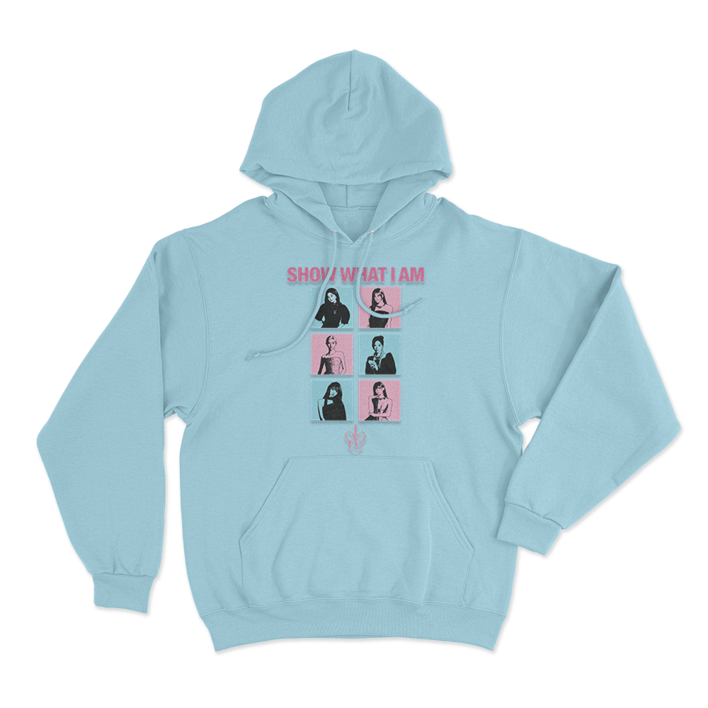 Show What I Am Portrait Unisex Hoodie Sky Blue Show What I Am Portrait Unisex Hoodie Sky Blue